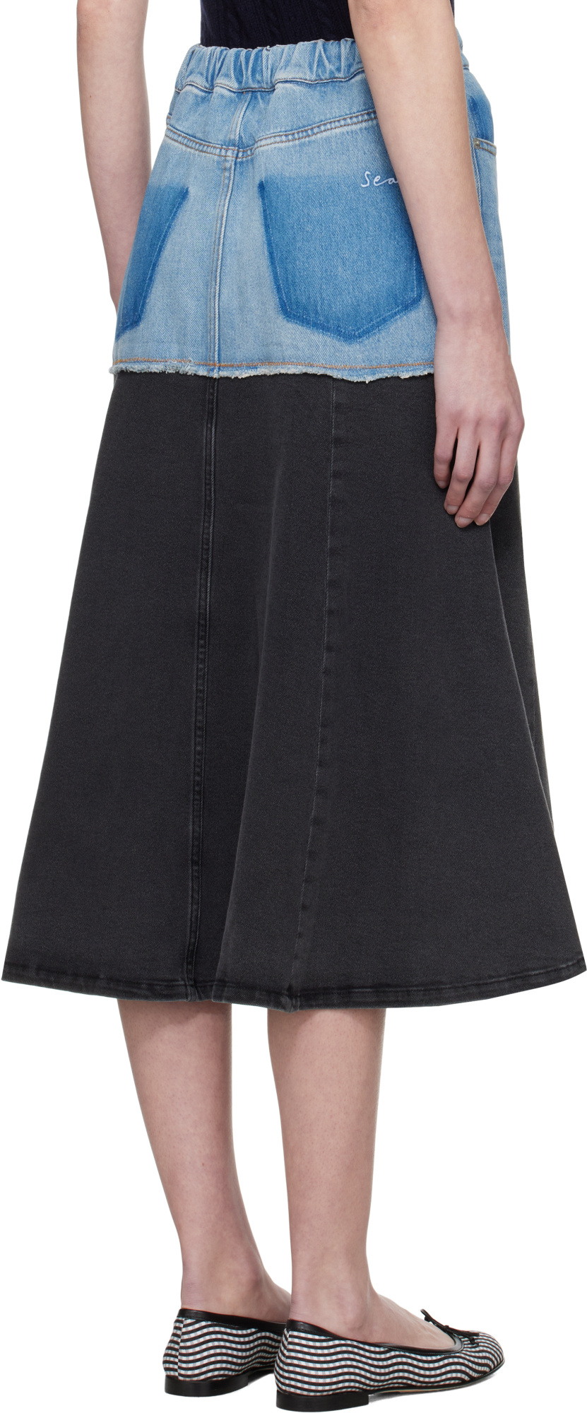 SEA ELLE DENIM MIDI SKIRT