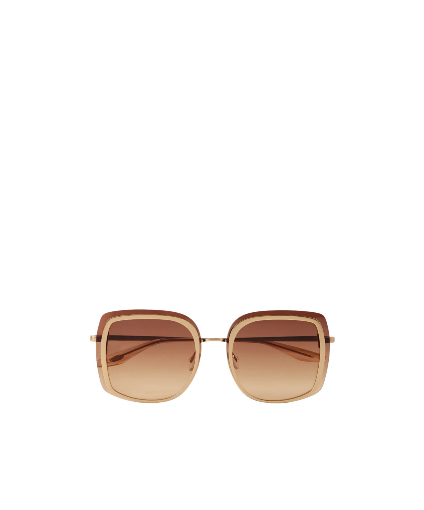 Barton Perreira Oversized Square-frame Gold-tone Titanium Sunglasses In Brown