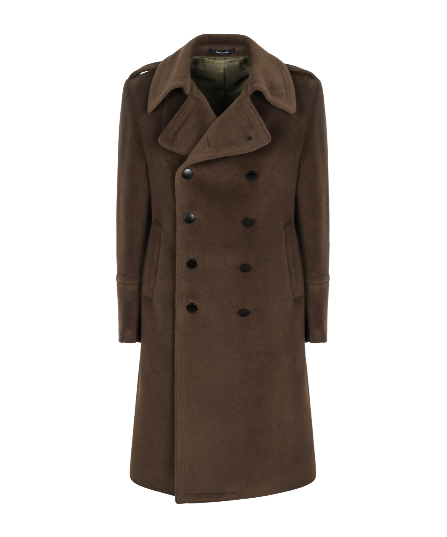 Tagliatore Double-breasted Coat In Brown