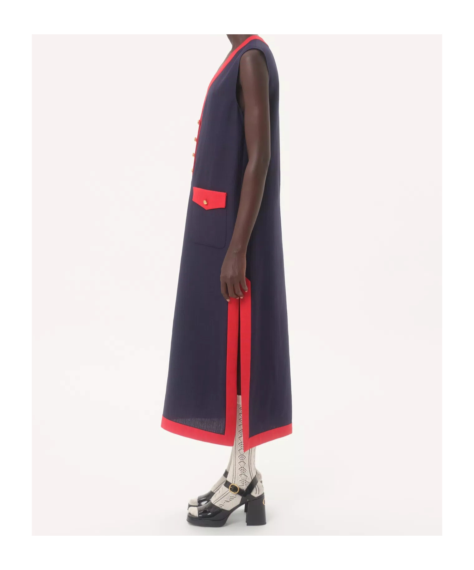 Valentino Viscose Linen Midi Dress