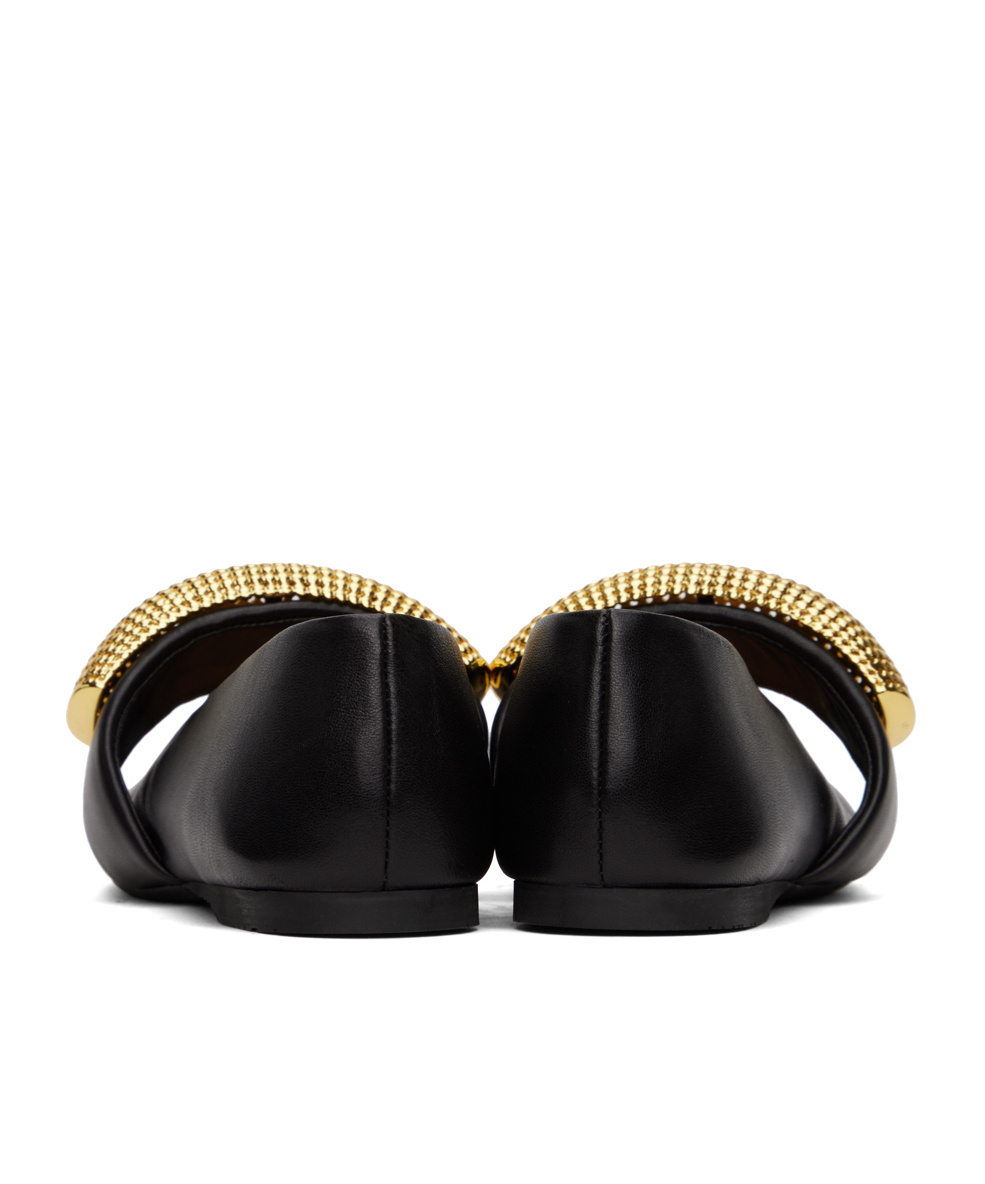 Jw Anderson Bubble Flat Ballet Shoes In Black