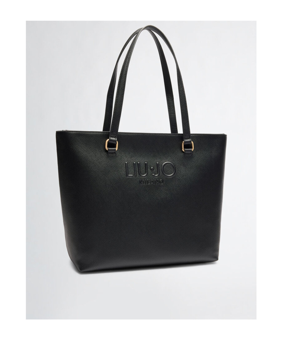 Liu •jo Logo-embossed Tote Bag In Black