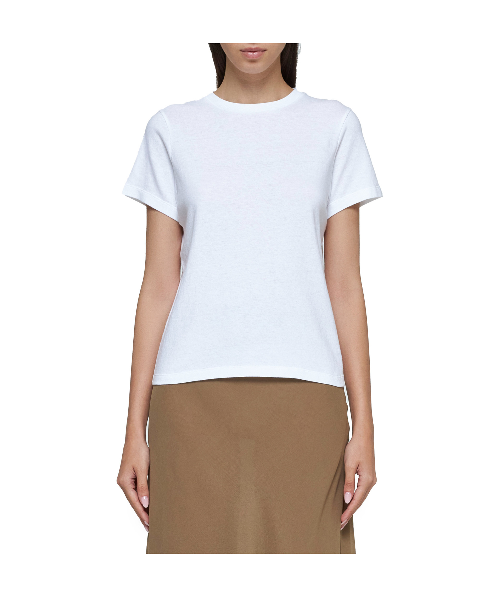 Khaite Devra Cotton Blend Jersey T-shirt In White