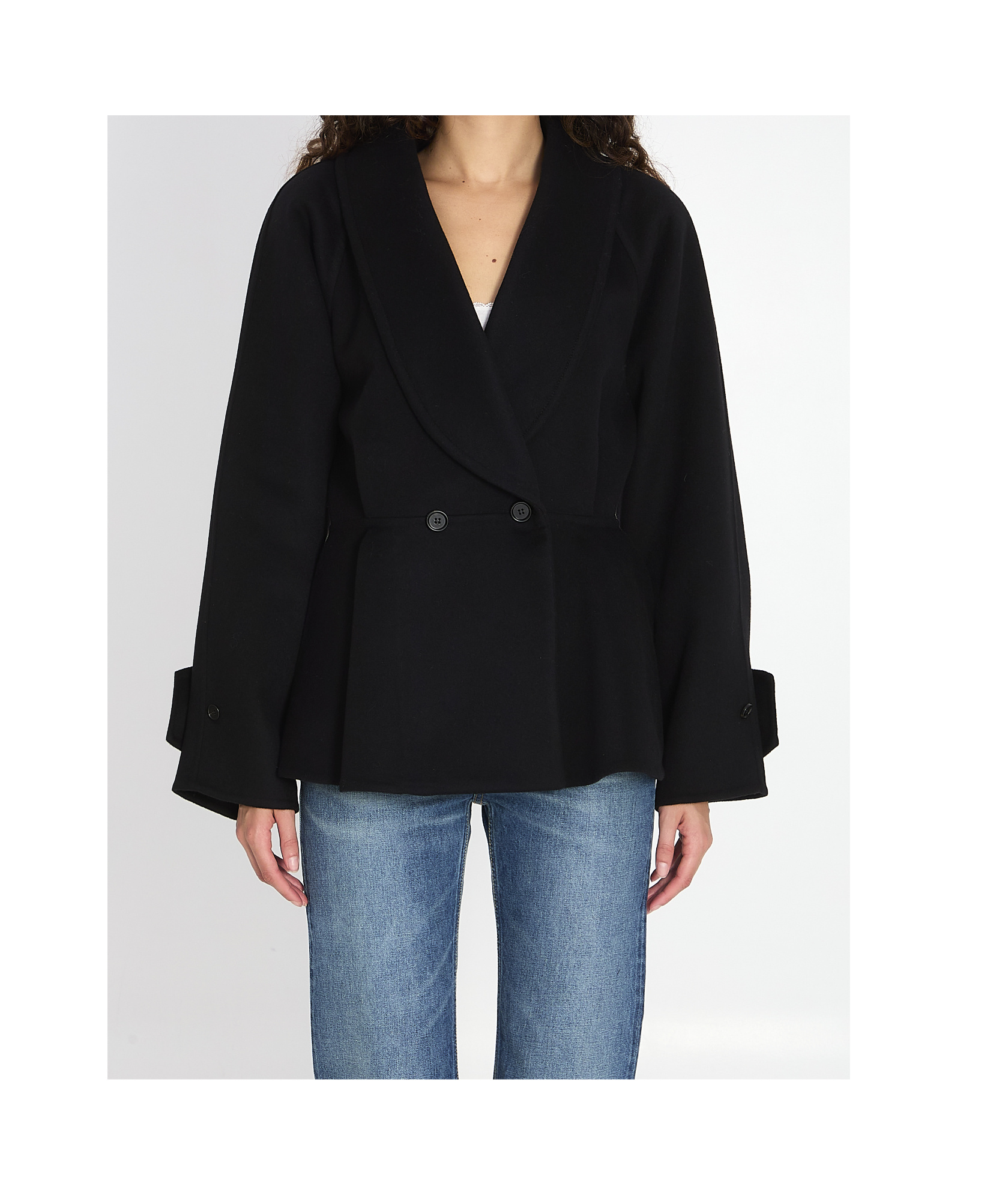 Chloé Long-sleeved Coat In Black