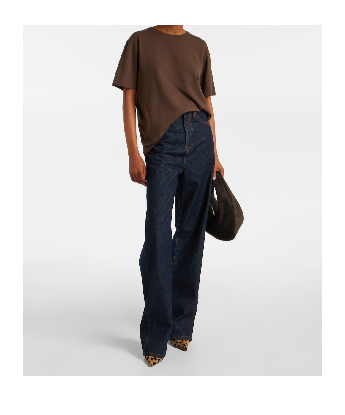 Khaite Mae Cotton Jersey T-shirt In Brown