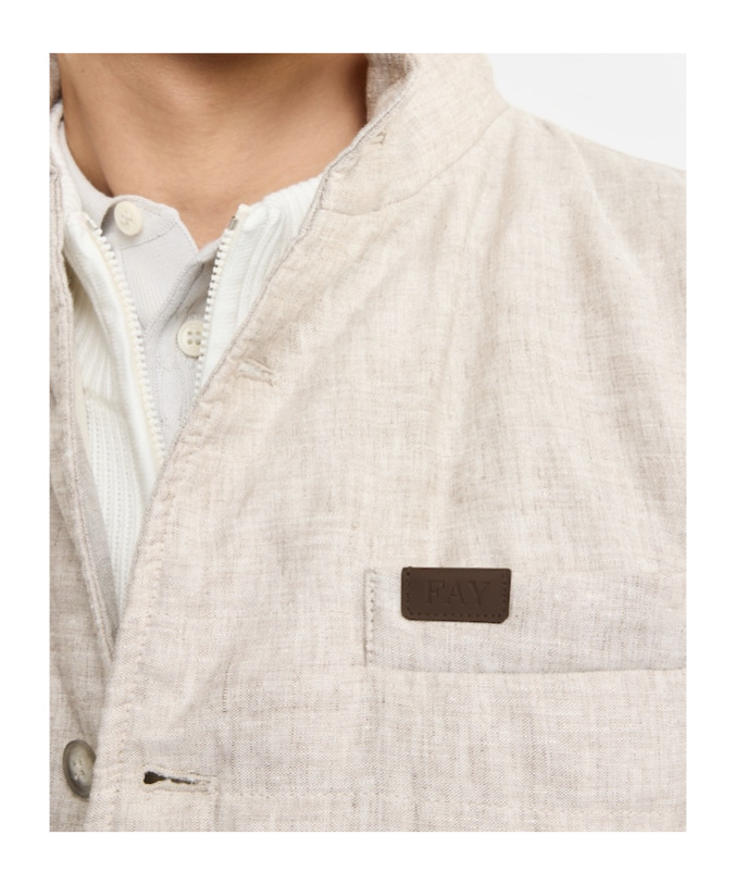 Fay Quilted Vest In Grey