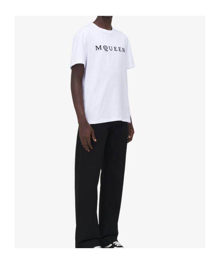 Alexander Mcqueen Logo Cotton T-shirt In White