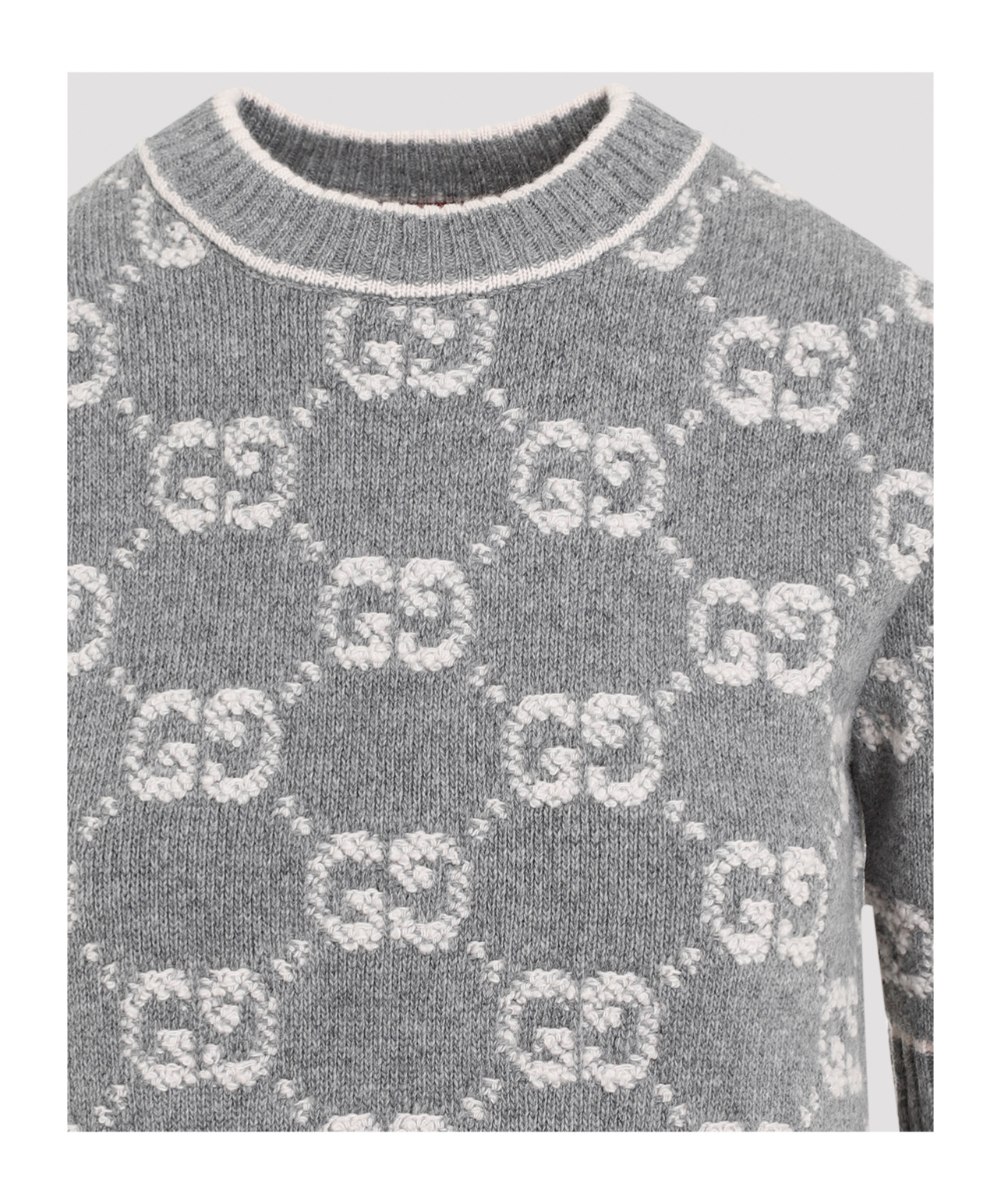 Gucci Gg-jacquard Mini Dress In Gray