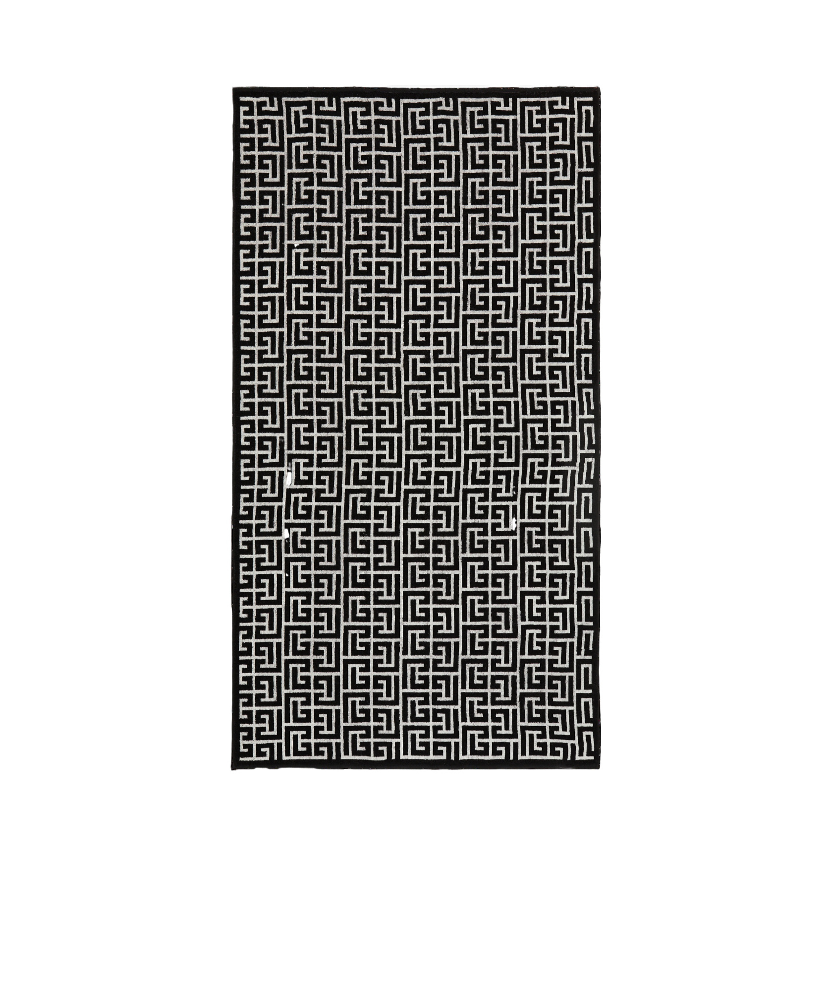 Balmain Pb Maze Beach Towel In Black