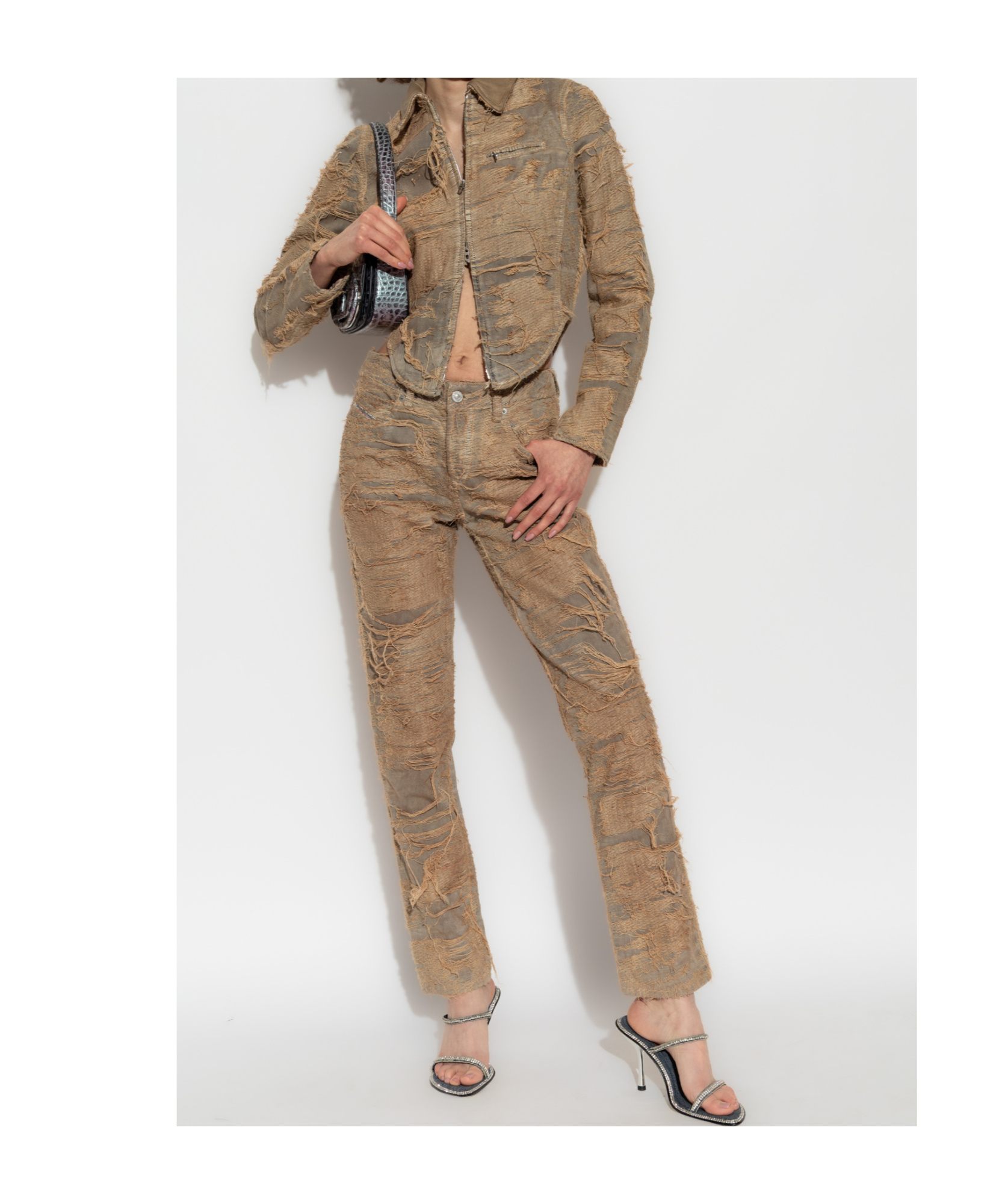 Diesel Belt-loop Jeans In Brown