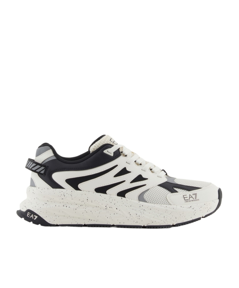 Ea7 Esh Sneakers With Logo Print In White