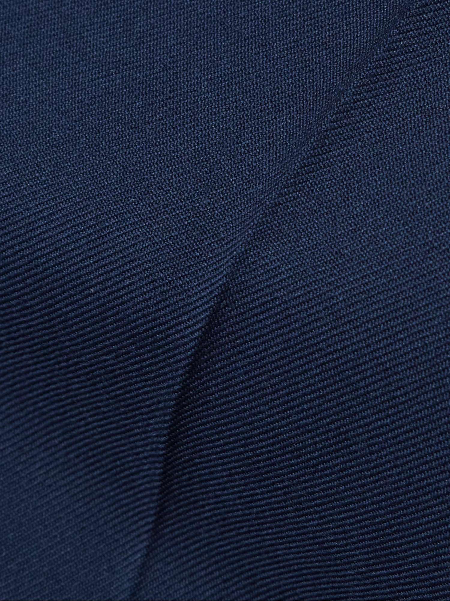 Valentino Garavani High-waisted Wide Leg Pants In Silk And Wool Indigo Women In Blue