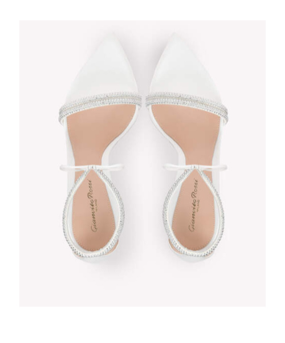 Gianvito Rossi Montecarlo Crystal-embellished Suede And Satin Sandals In White