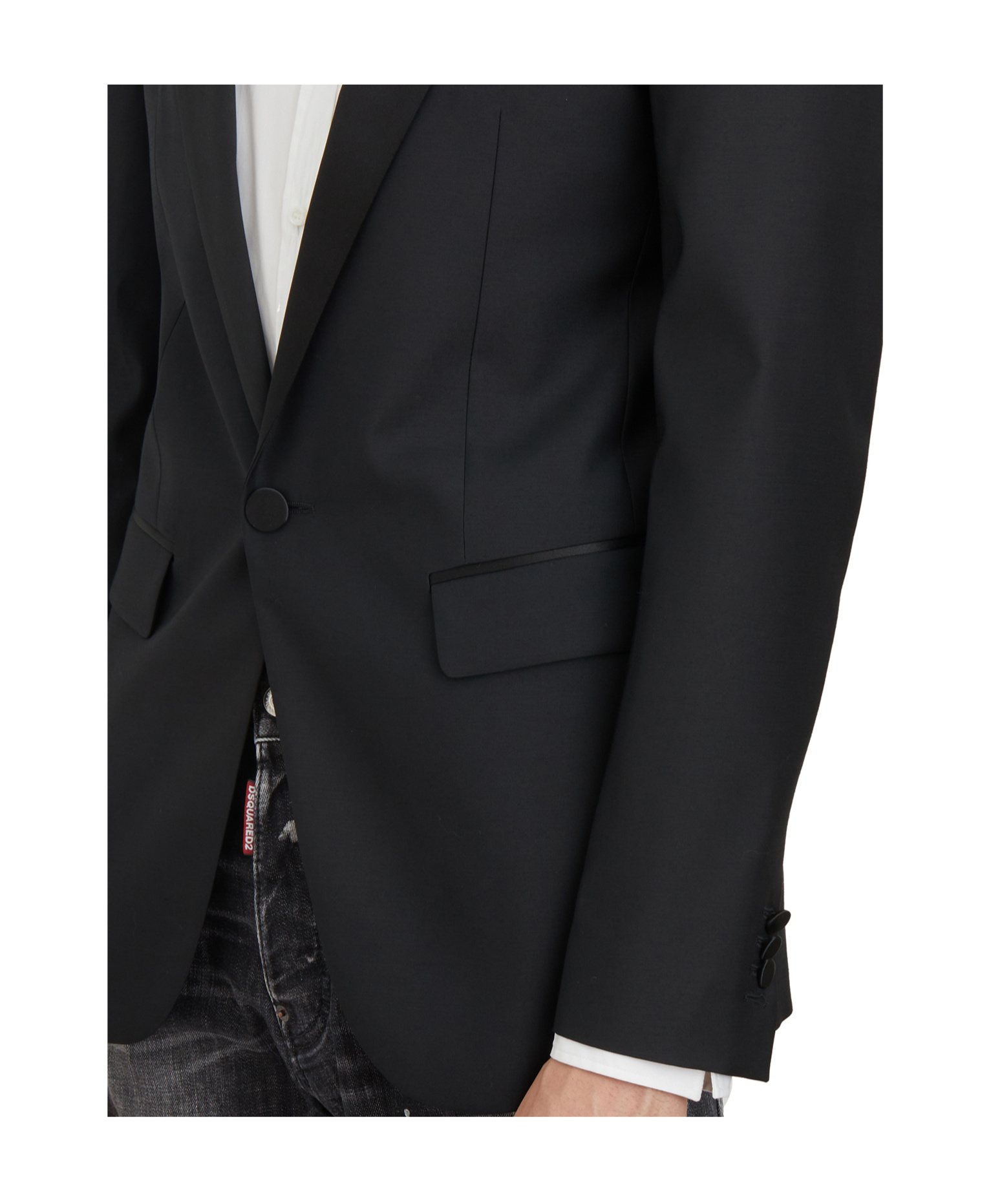 Dsquared2 Silk And Wool Blazer Berlin In Black