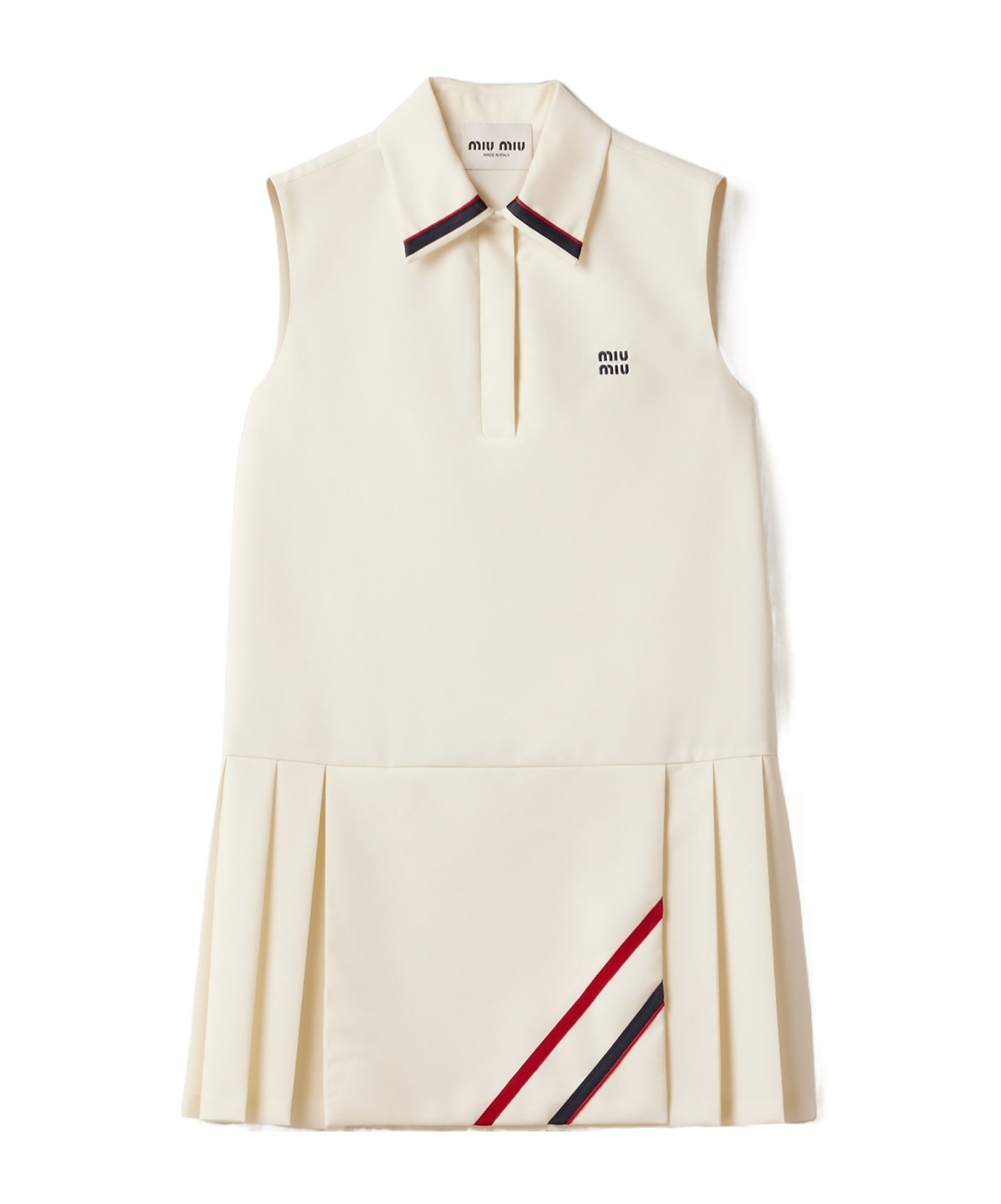 Miu Miu Sleeveless Dress In White