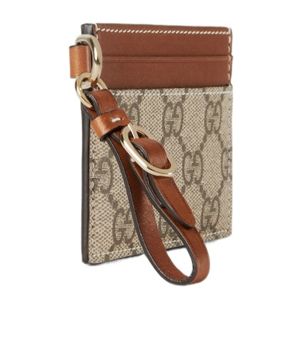 Gucci Emblem Series Decorative Bag Belt Card Holder In Brown
