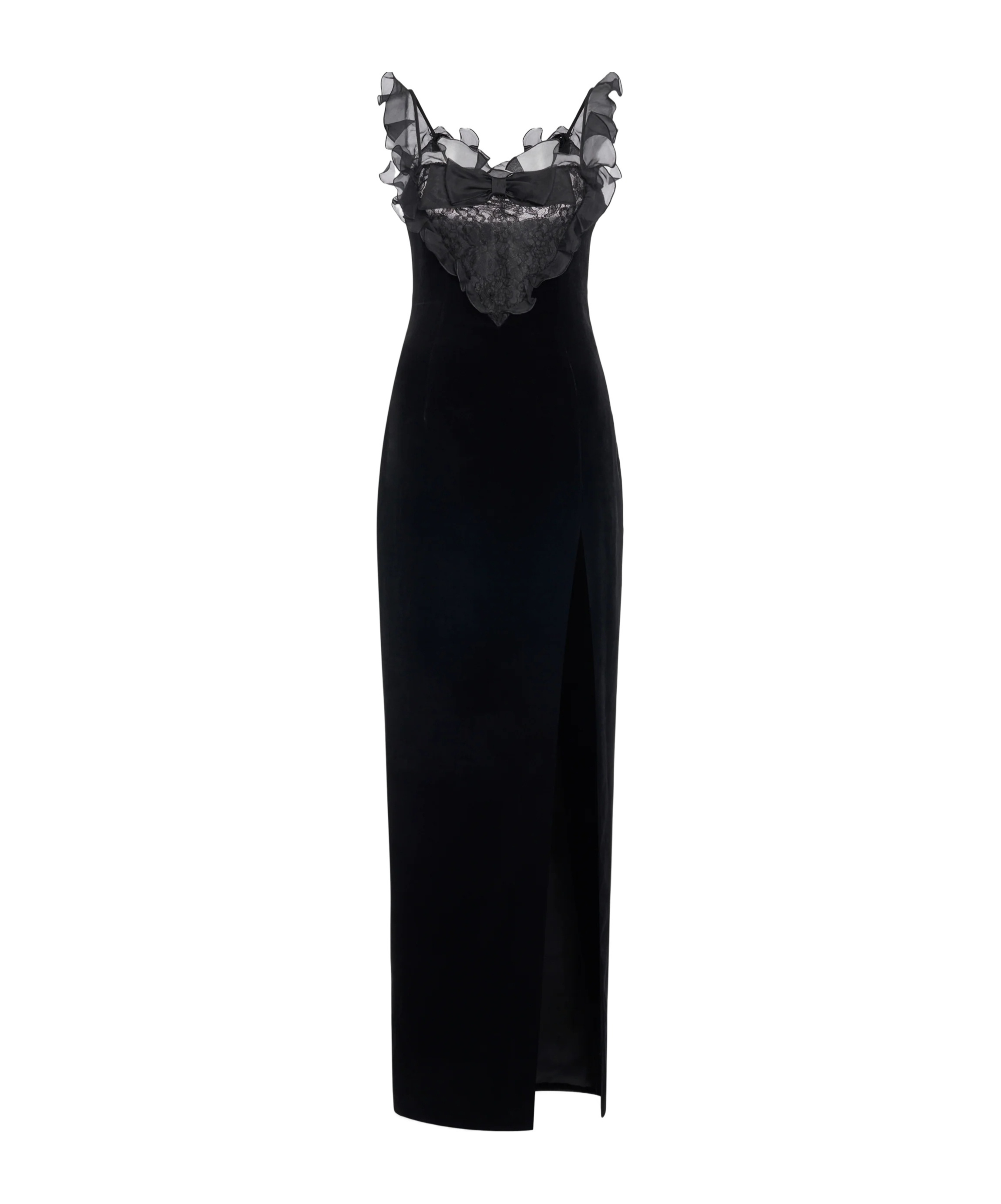 Alessandra Rich Lace Dress In Black