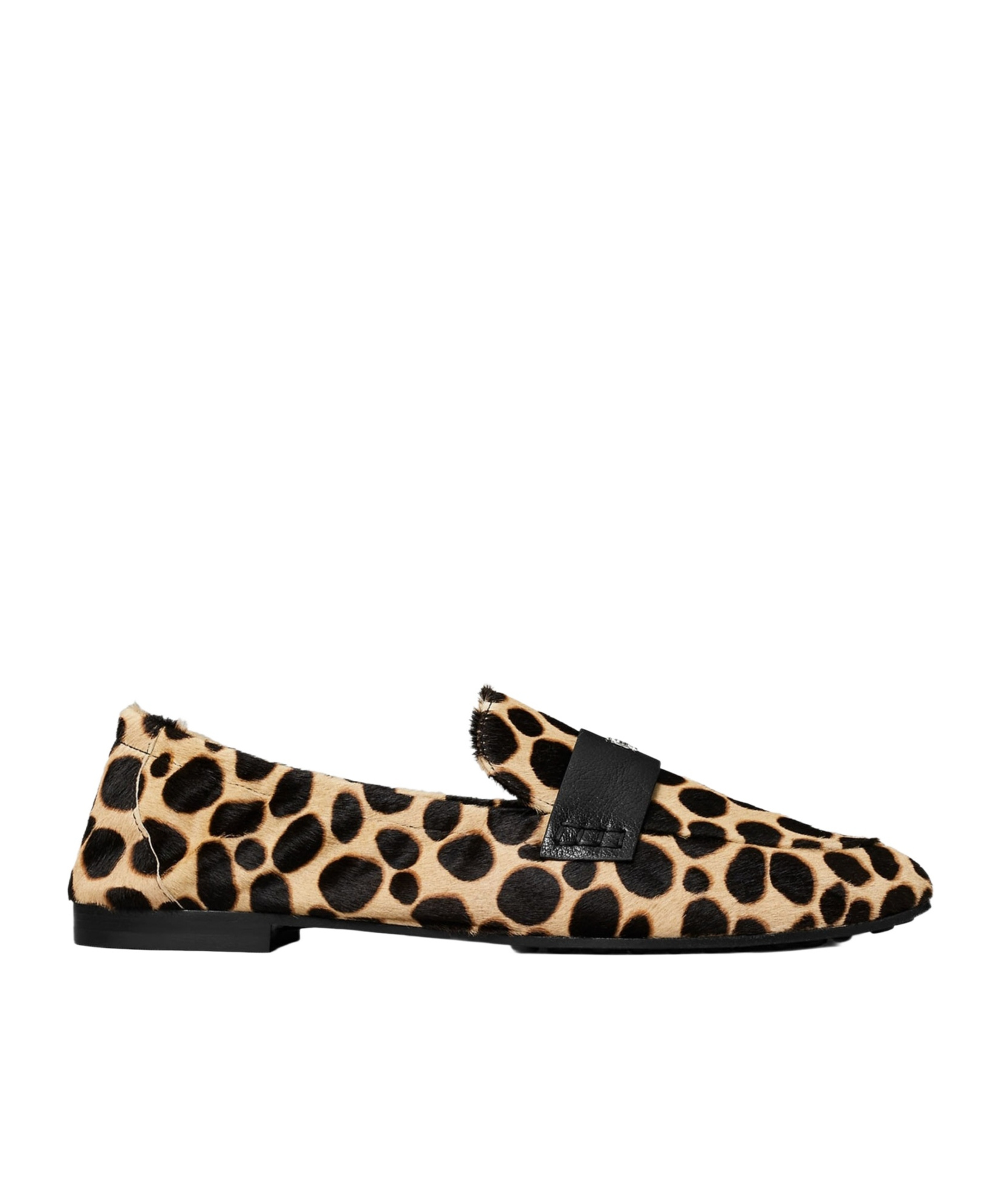 Tory Burch Animal Print Pony Skin Loafers In Brown