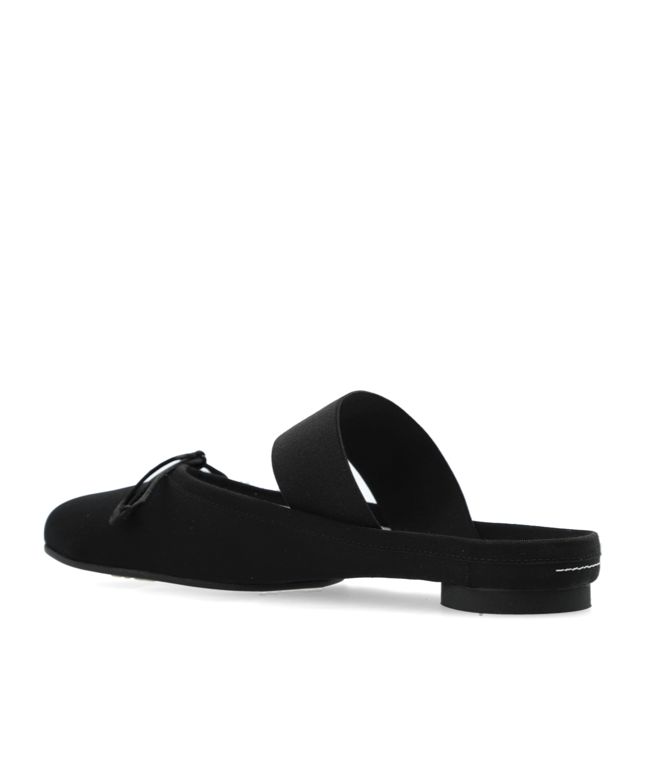Mm6 Maison Margiela Mm6 By Maison Margiela Black Ballerina Shoes Logo In Black
