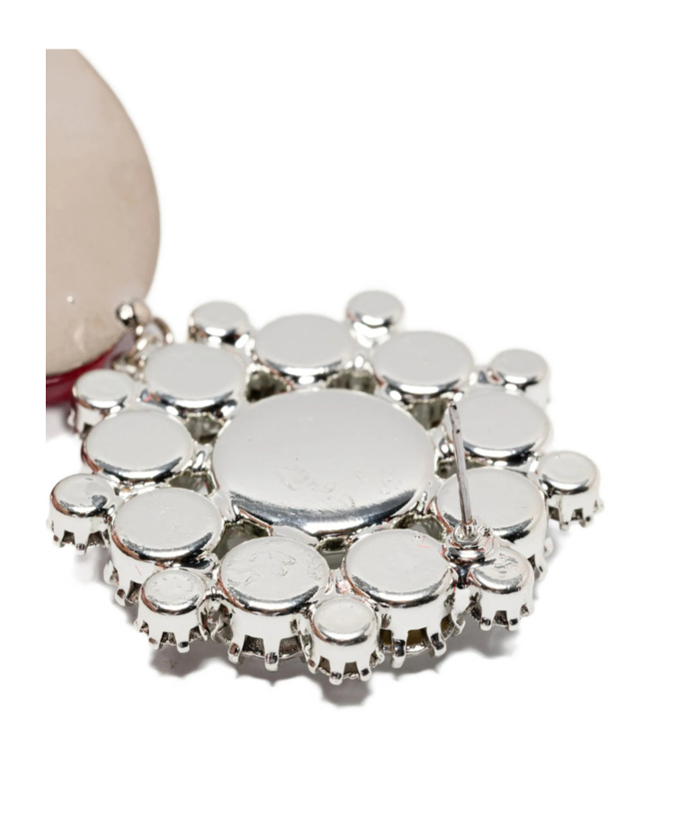 Magda Butrym Rose Crystal-embellished Earrings In Metallic