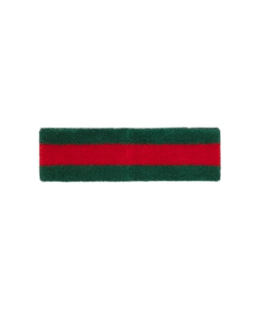 Gucci Mesh Terry Cloth Headband In Green
