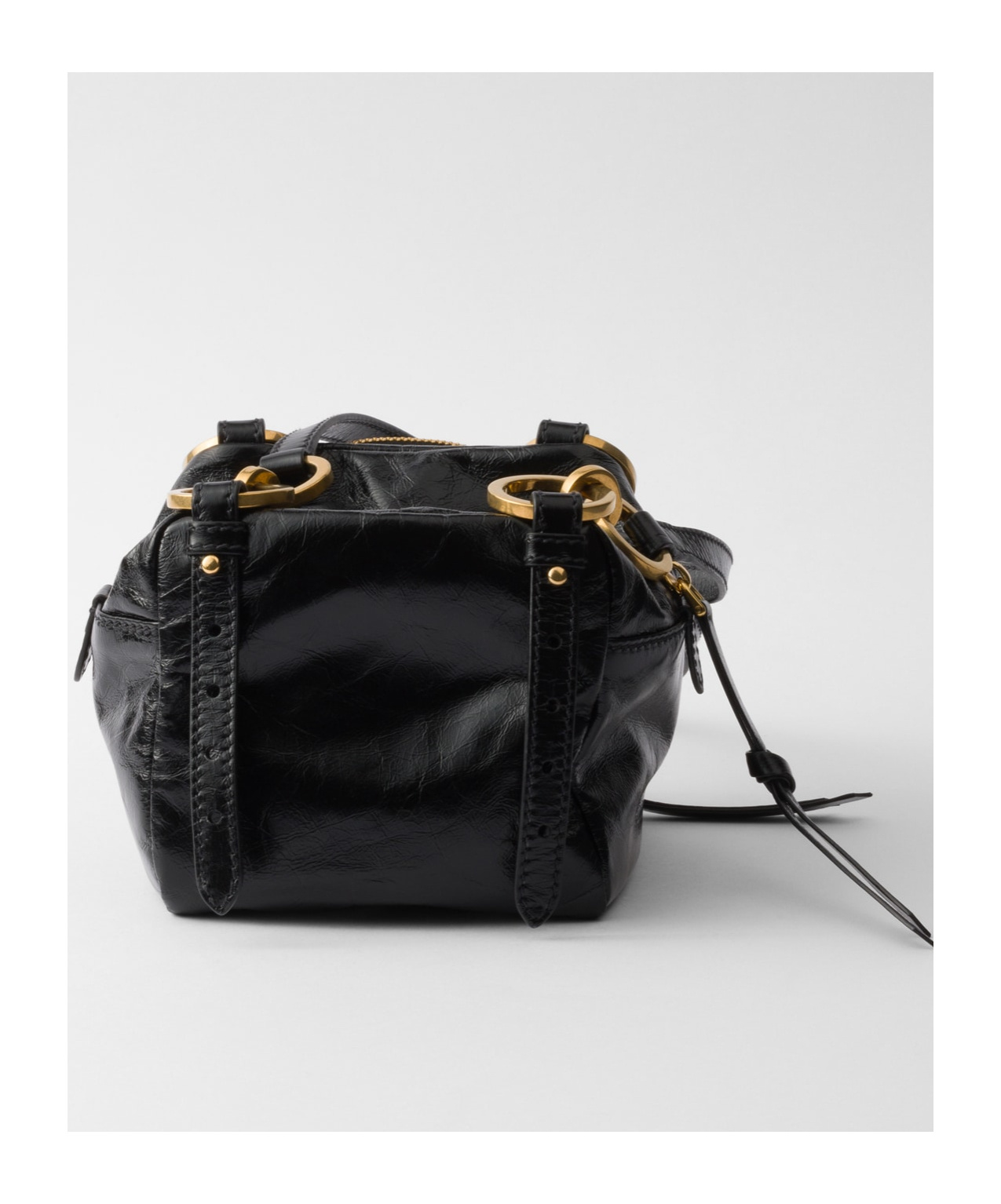 Prada Women's Mini Dangle Handbag Black | 1bb137ooo2cyr Color F0002 In Black