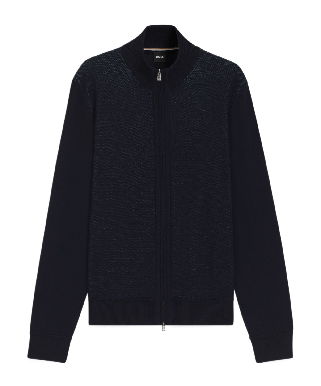 Hugo Boss Zip-up Cardigan In Wool