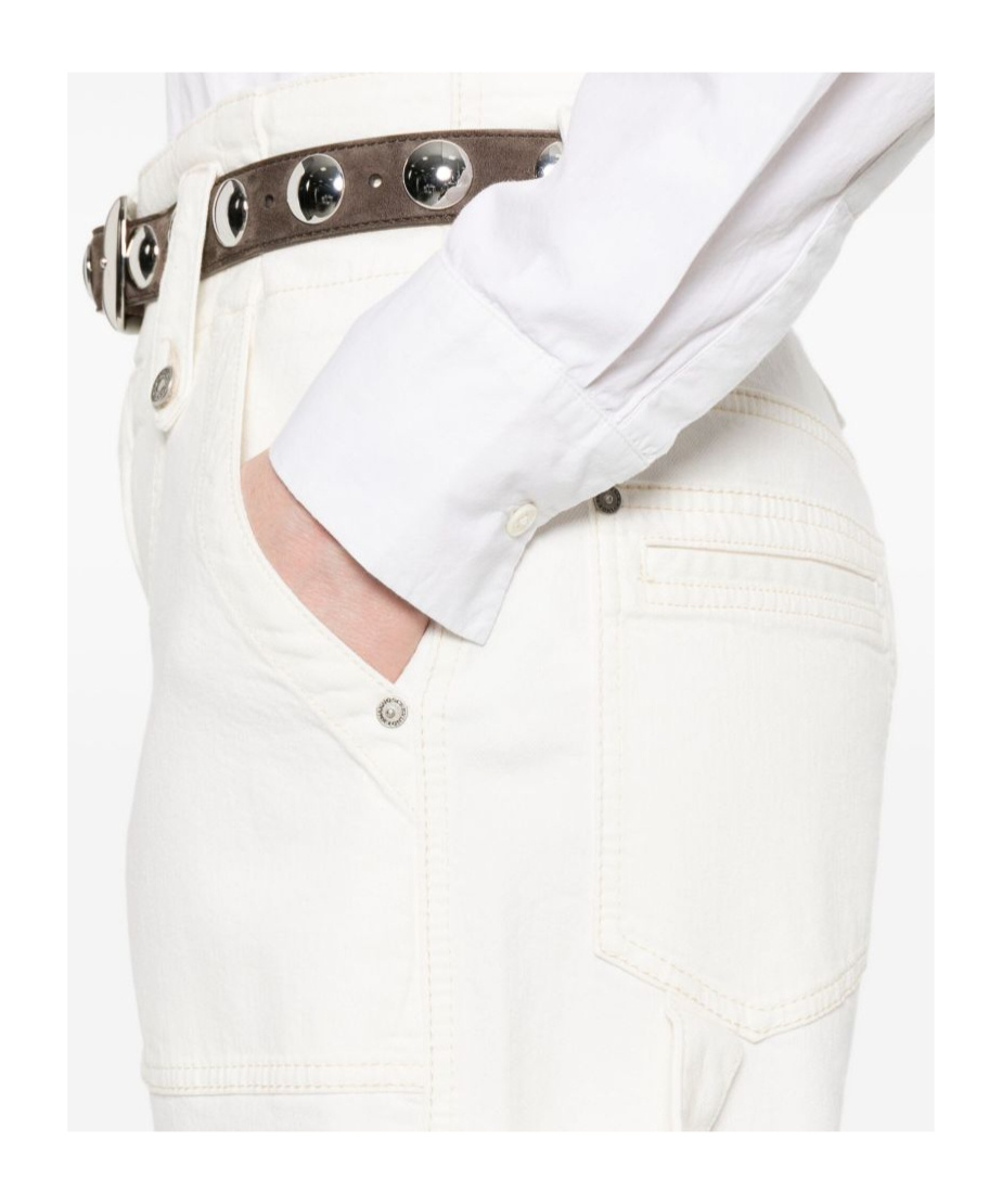 Ermanno Scervino Jeans With Eyelet Decoration In White
