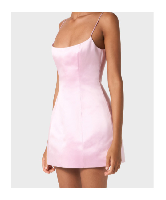 Blumarine Duchess Short Dress Spaghetti Straps In Purple