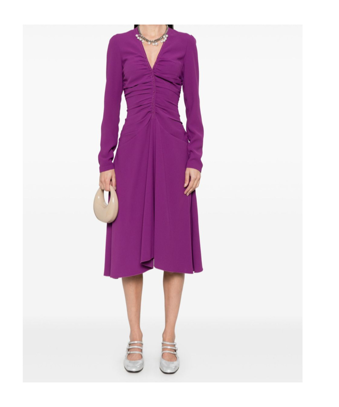 N°21 Crepe Midi Dress In Purple