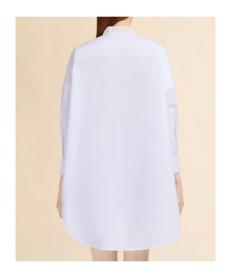 Marni Tie-neck Cotton Shirt Dress In White