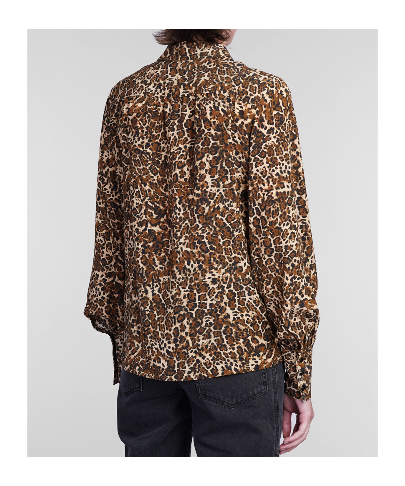 Isabel Marant 'teysa Silk Leopard Print In Brown