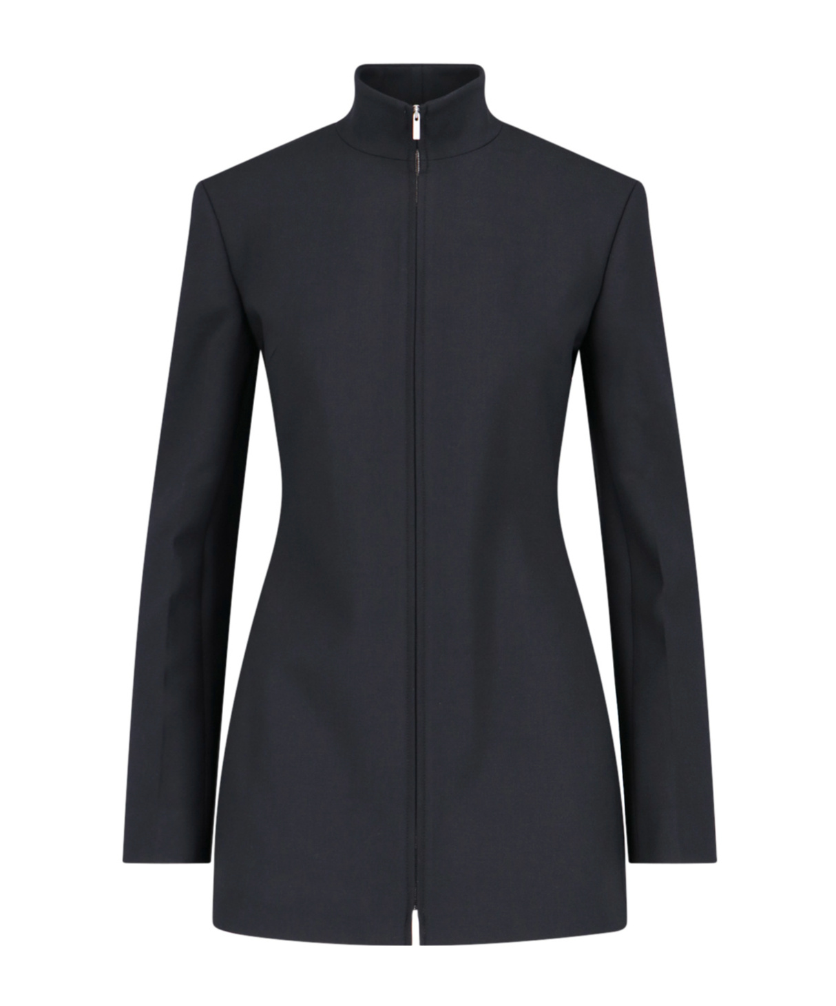 FERRAGAMO VERTICAL COLLAR FIRST SHEARING WOOL CASUAL JACKET