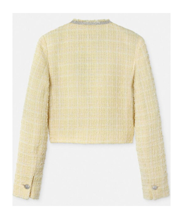 Versace Crystal Tweed Cardigan Jacket
