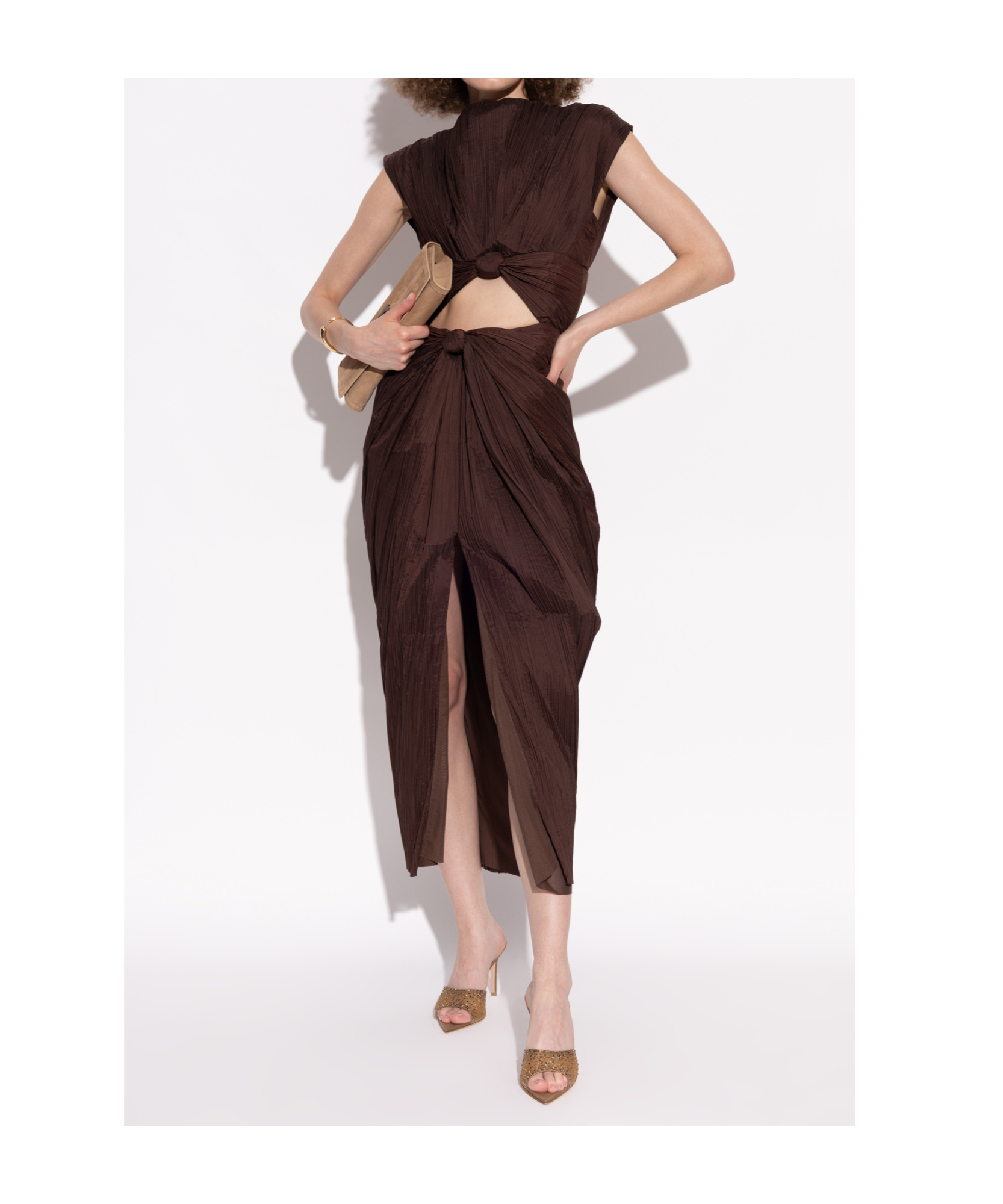 Gianvito Rossi 85mm Rania Crystal-embellished Sandals In Brown