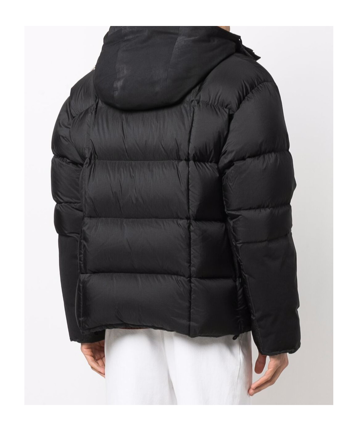 Ten C Hooded Padded Jacket In Black