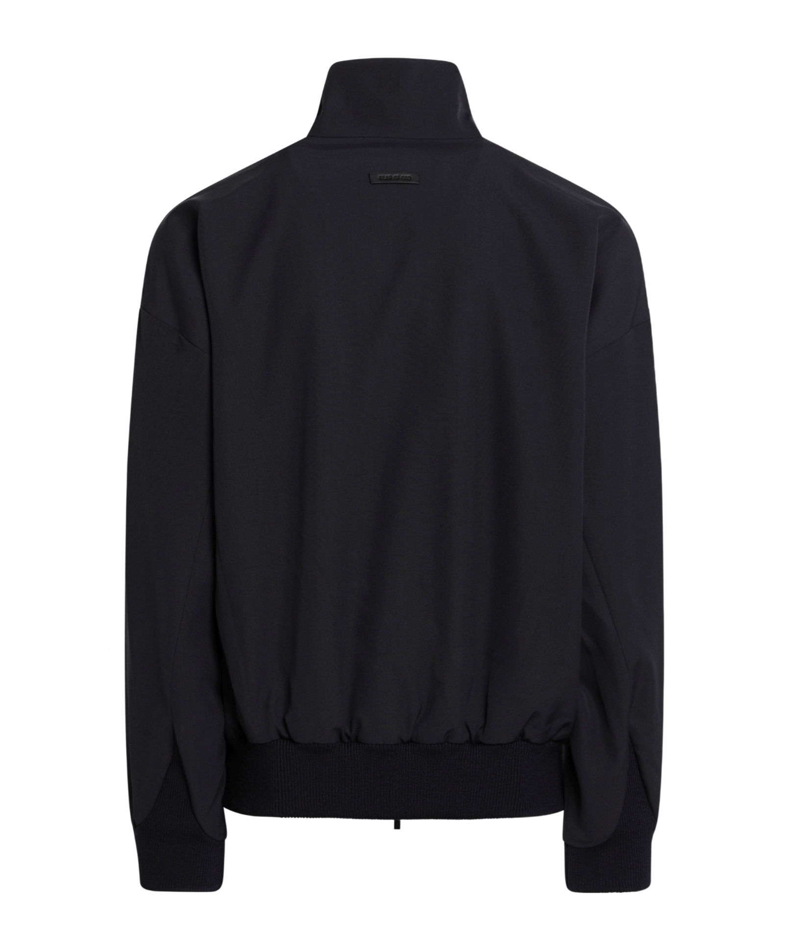 Fear Of God Black Nylon Bomber With High Collar In Black