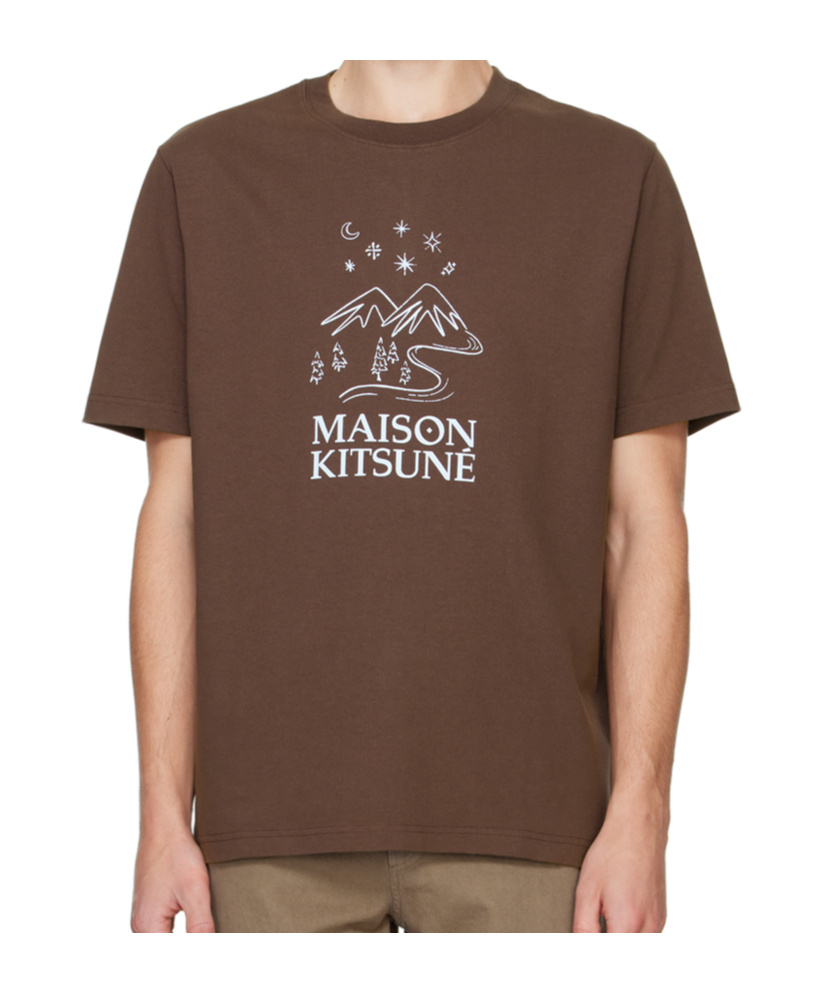 Maison Kitsuné Short-sleeved T-shirt In Brown