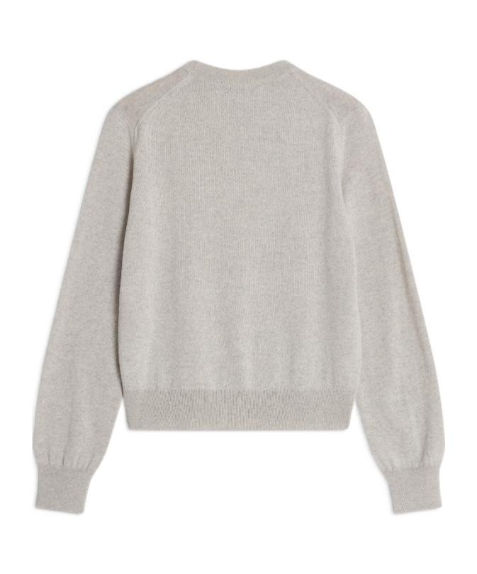 Maison Kitsuné Embroidered-logo Jumper In Gray