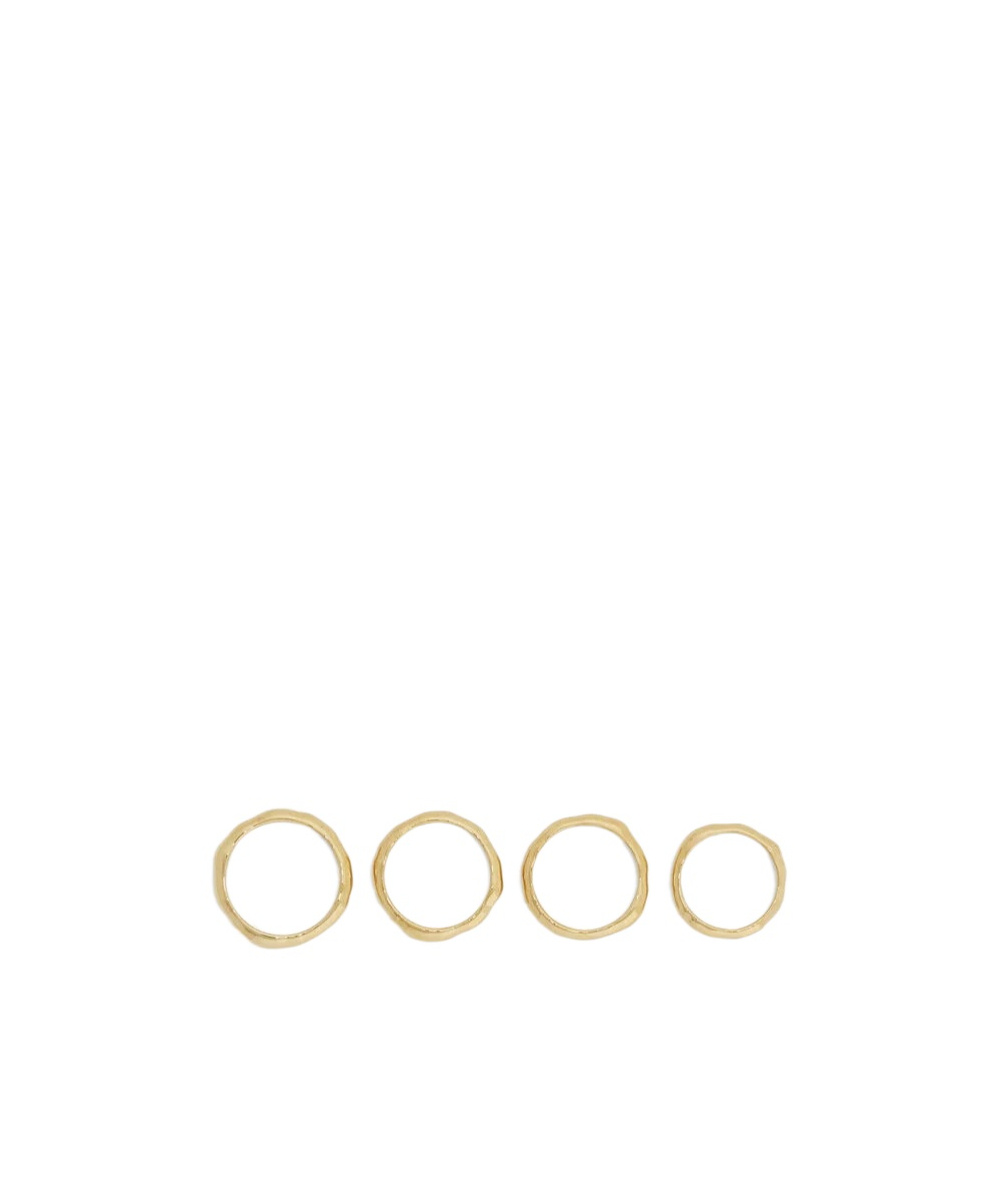Jil Sander Ring Set In Gold