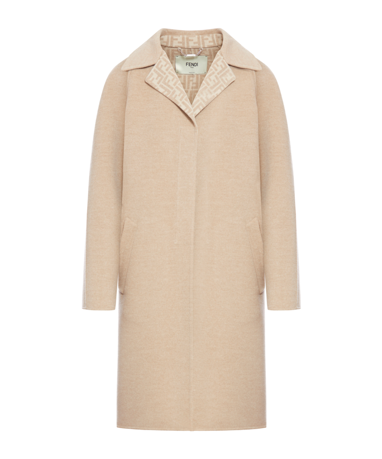 Fendi Coat In Nude