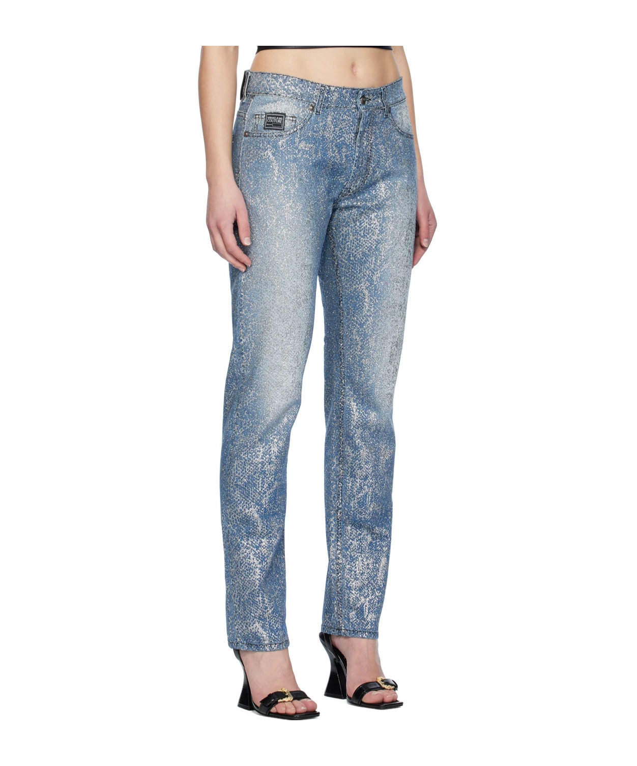 Versace Jeans Animalier Jeans In Blue