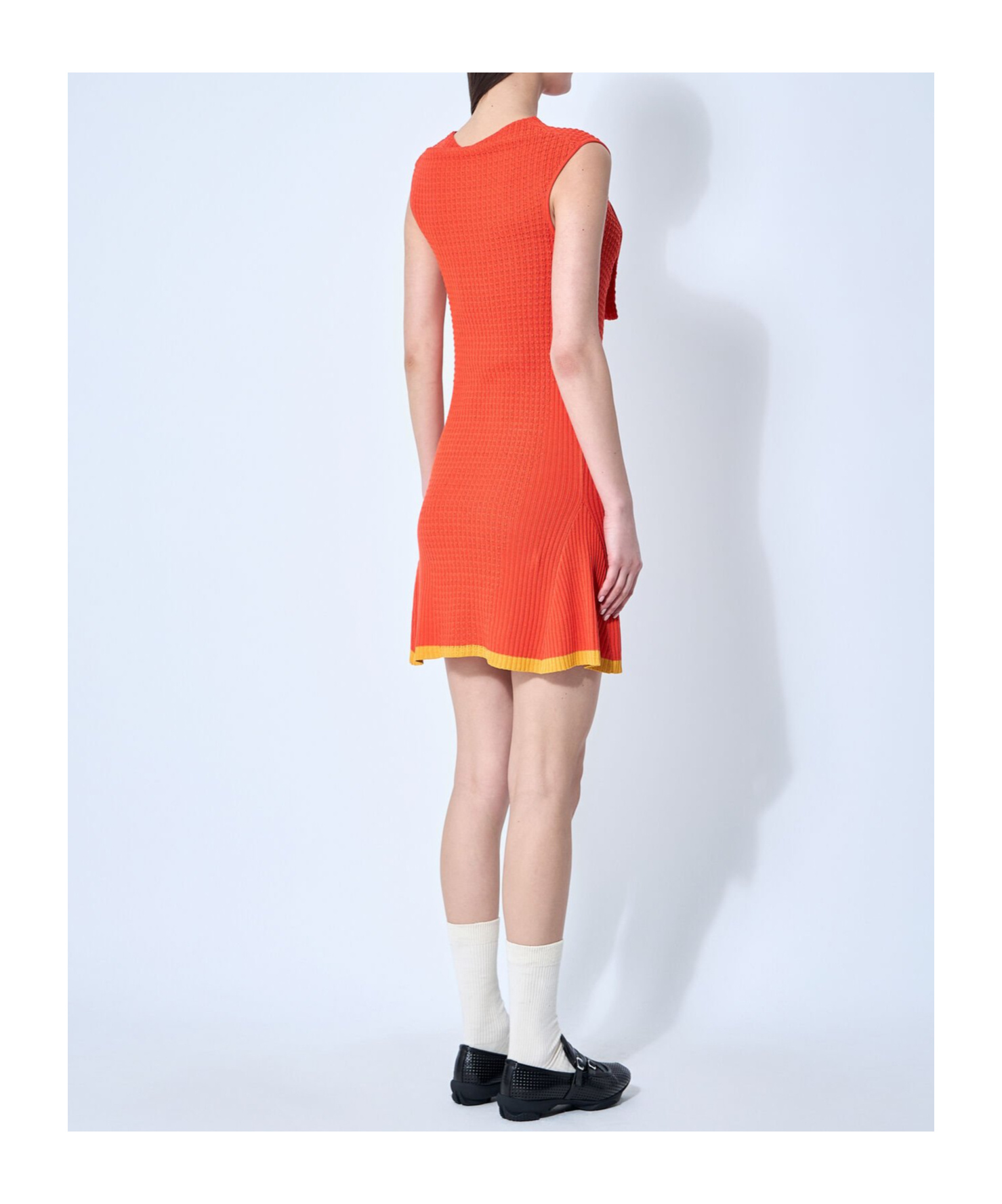 Kiko Kostadinov Vecto Knit Shift Dress In Red