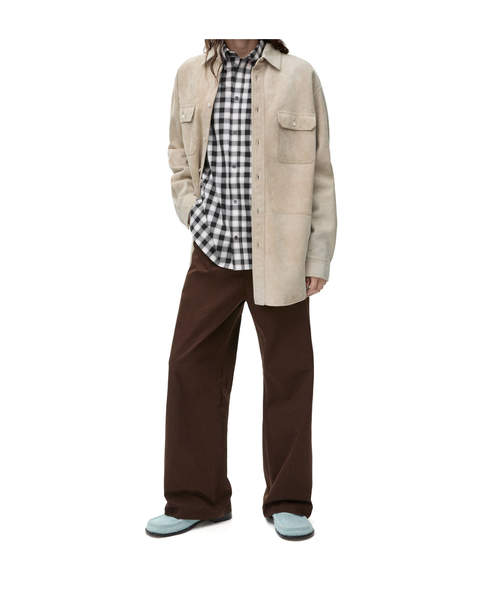 Loewe Long-sleeved Shirt Coat In White