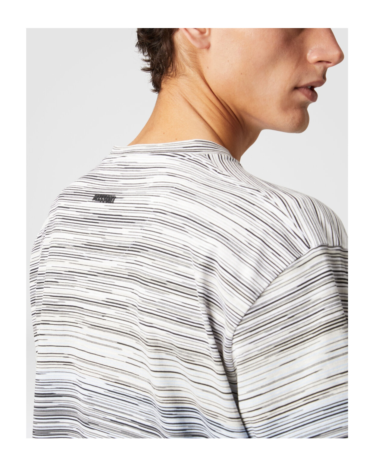 Missoni Man T-shirt Midnight Blue Size Xxl Cotton In Gray