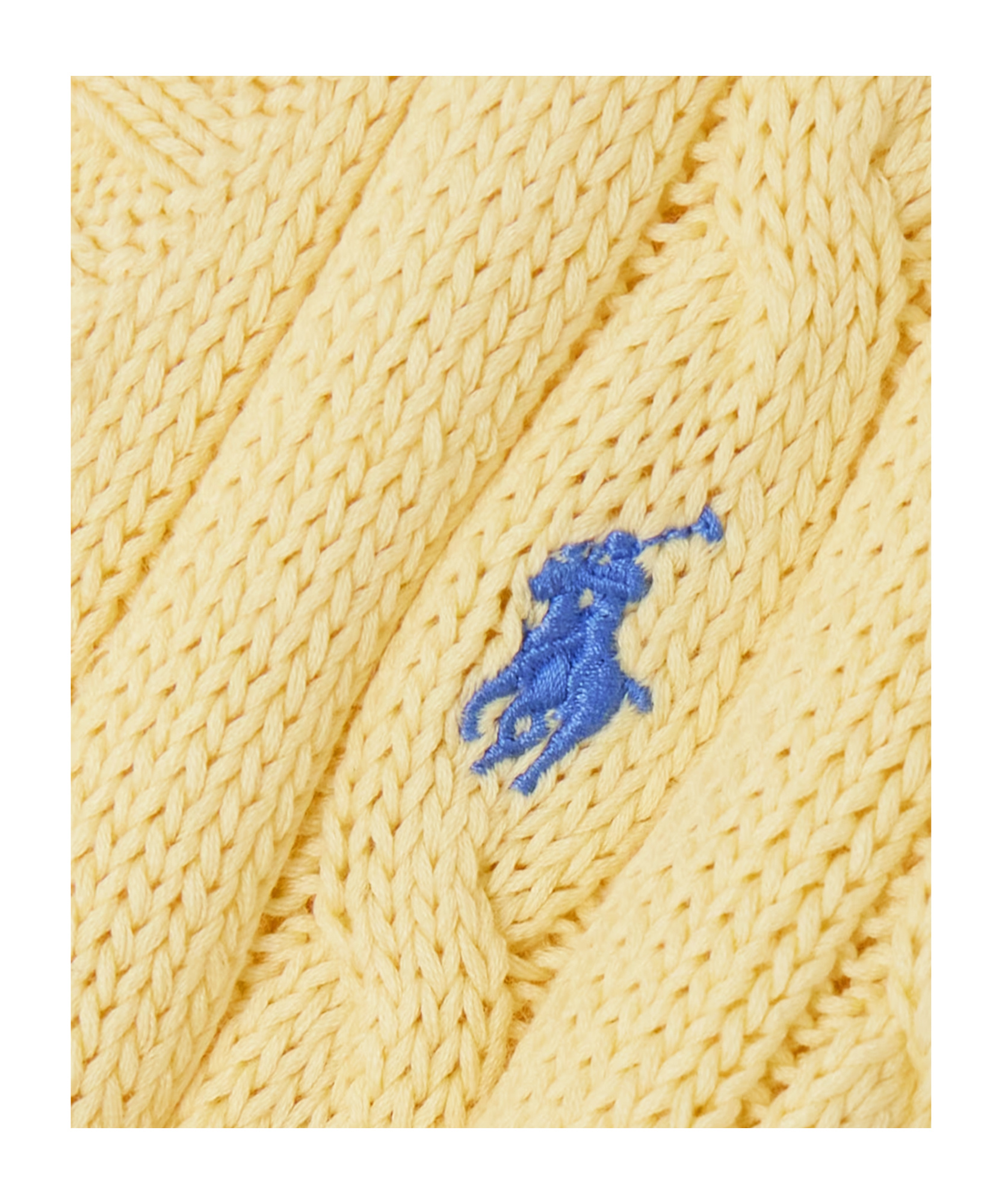 Polo Ralph Lauren Cable-knit V-neck Sweater In Yellow
