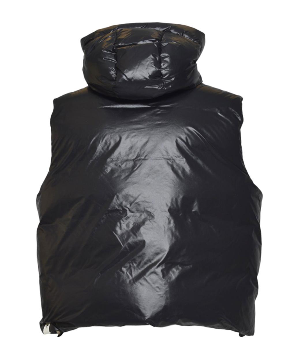 Jil Sander Cropped Sleeveless Puffer Jacket With Finish In Black