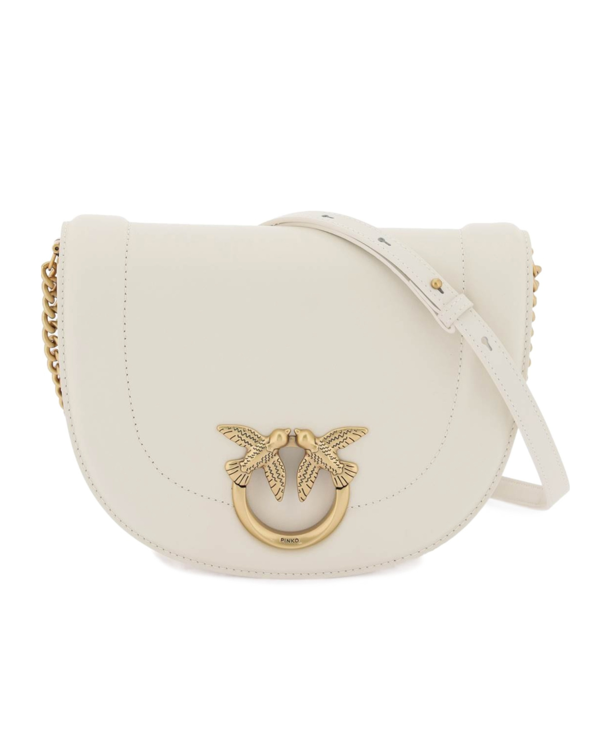 Pinko Flip Shoulder Bag In White