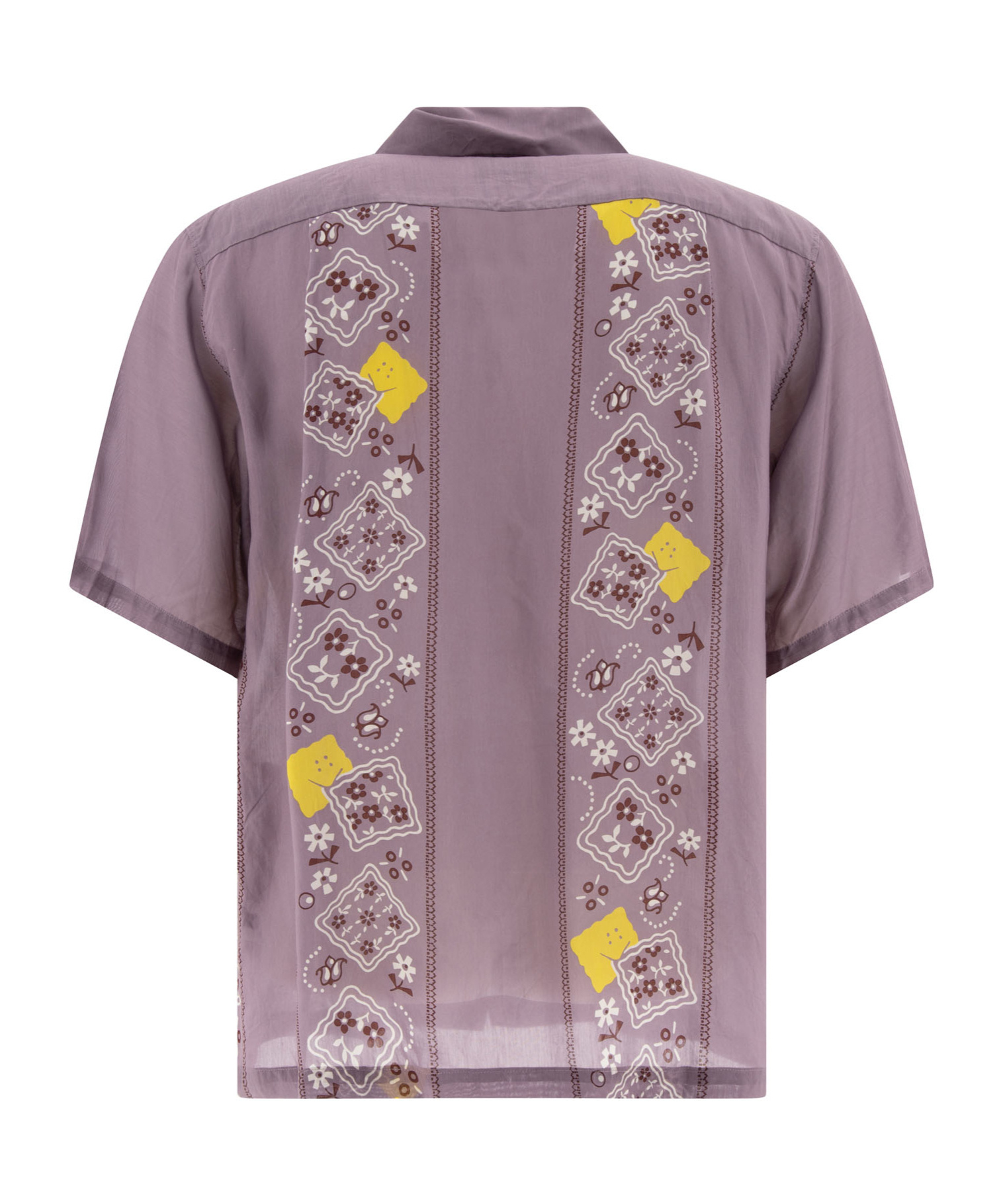 Shop Kapital Lapel Short-sleeved Shirt In Gray