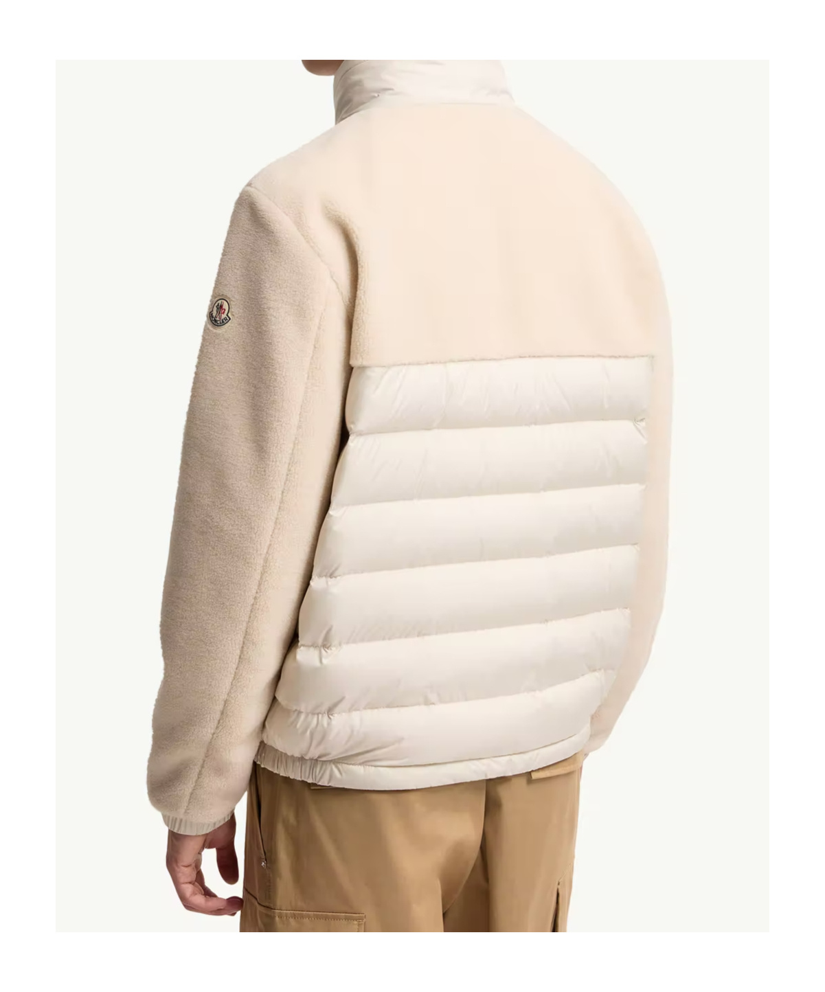 Moncler Mistral High Collar Quilted Zip Pockets Coat In Multi